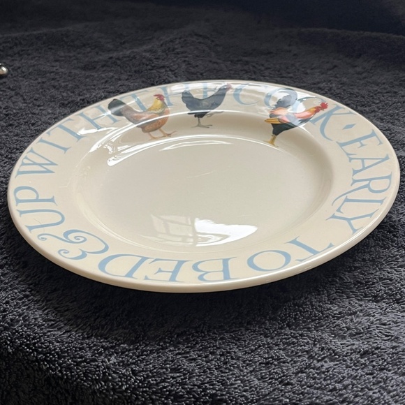 Emma Bridgewater Hen & Toast Early To Bed & Roosters SALAD Accent Plate 8.5" - Picture 10 of 11